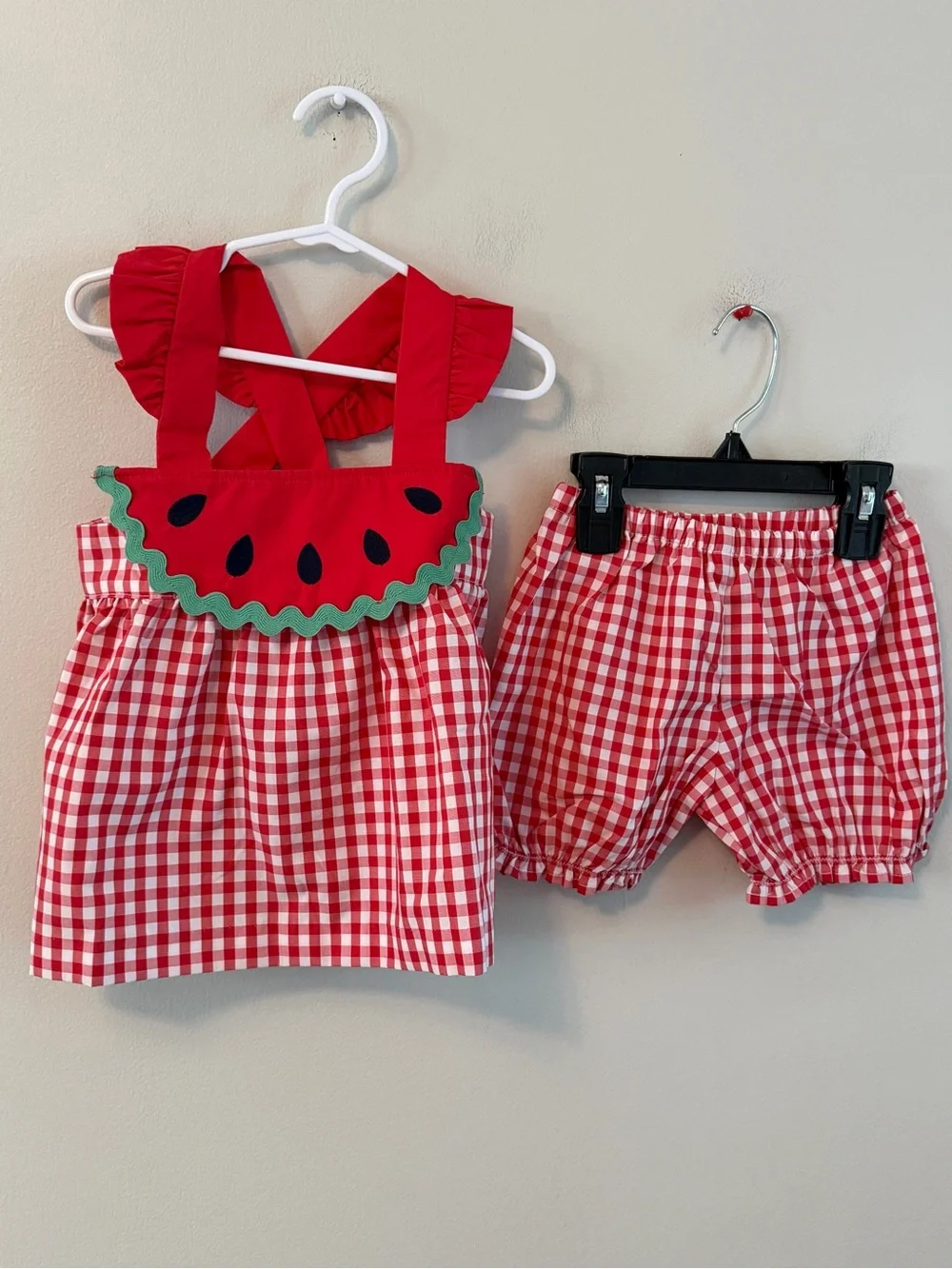 The Beaufort Bonnet Company Red Gingham Watermelon Set